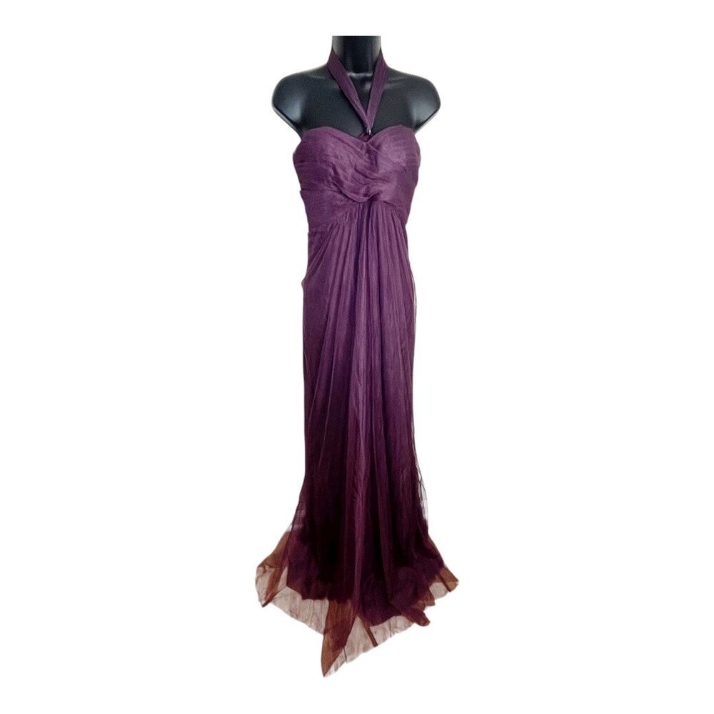 Jenny‎ Yoo Annabelle Convertible Tulle Bridesmaid Prom Dress Raisin Size 4 New - Picture 6 of 11